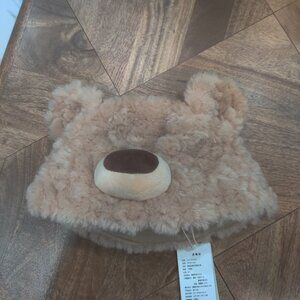 13DE MARZO Doozoo Fuzzy Bucket Hat Khaki OS New